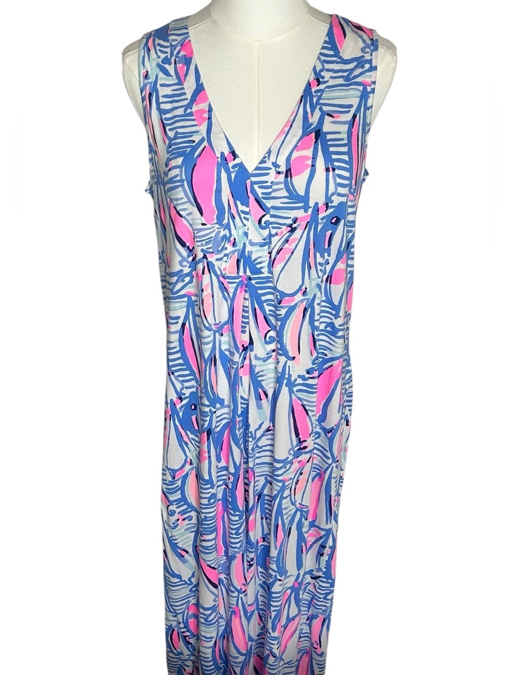 Lilly Pulitzer Amina Maxi Dress Red Right Return Resortwear EUC Sz M Cruise